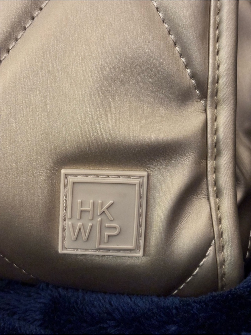 Shawn Killinger x IHKWIP Superstar Satchel Champagne Metallic Quilted Tote Bag - Picture 2 of 13